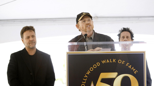 Russell Crowe honored with a star on the Walk of Fame in Hollywood
