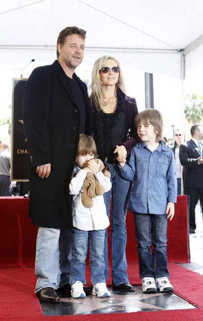 Russell Crowe honored with a star on the Walk of Fame in Hollywood