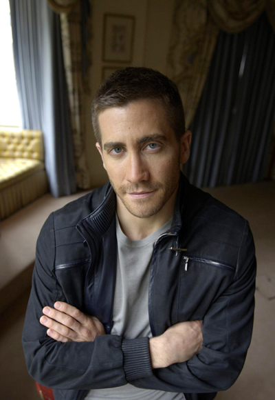 Jake Gyllenhaal poses for a photograph at his hotel