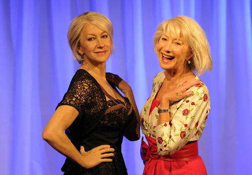 Helen Mirren and her wax model