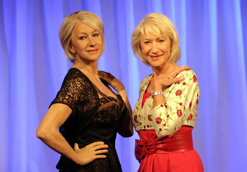 Helen Mirren and her wax model