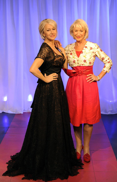 Helen Mirren and her wax model