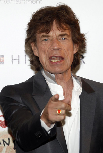 Rolling Stones Mick Jagger at the 