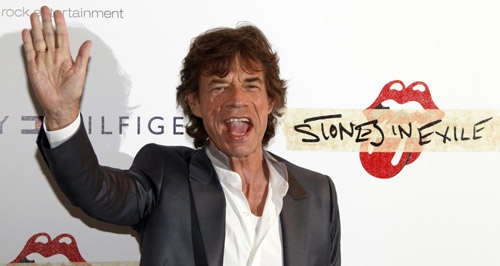 Rolling Stones Mick Jagger at the 