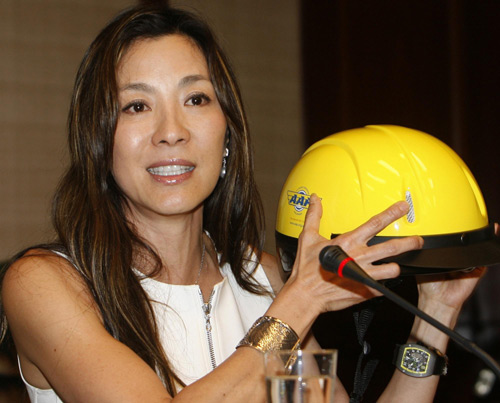 Michelle Yeoh at news conference on Pathways to Sustainable Transport forum