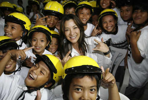 Michelle Yeoh at news conference on Pathways to Sustainable Transport forum