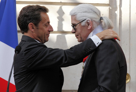 Karl Lagerfeld receives Commander's Cross of the Legion of Honour