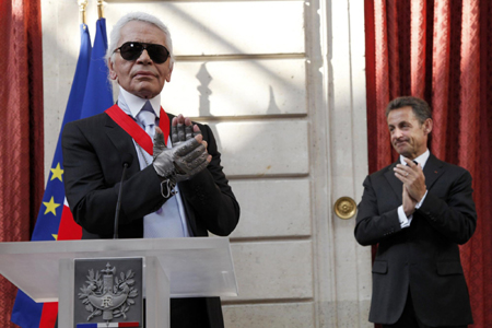 Karl Lagerfeld receives Commander's Cross of the Legion of Honour