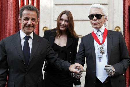 Karl Lagerfeld receives Commander's Cross of the Legion of Honour