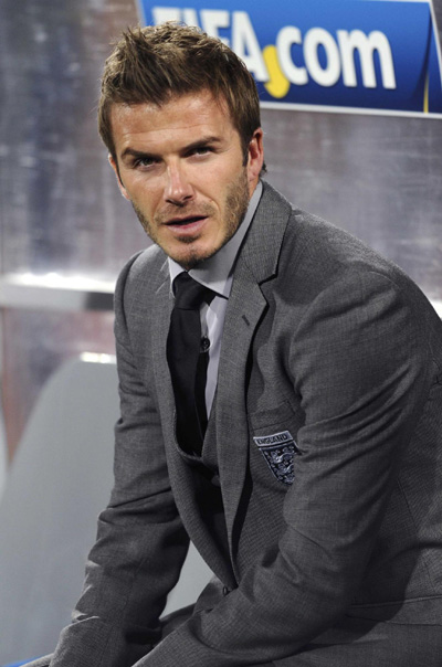 David Beckham attends 2010 World Cup Group C soccer match