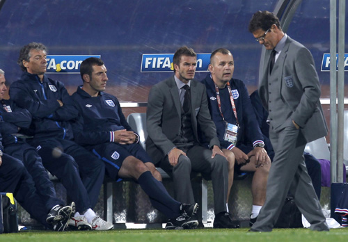 David Beckham attends 2010 World Cup Group C soccer match