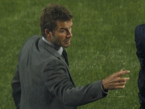 David Beckham attends 2010 World Cup Group C soccer match