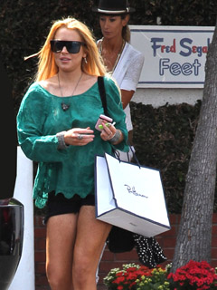 Lindsay Lohan's naked handbag range