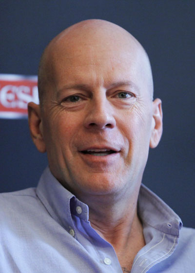 Bruce Willis promotes Sobieski vodka's new bottle design
