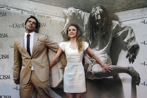 Cast members arrive at premiere of 'The Last Exorcism' in Hollywood