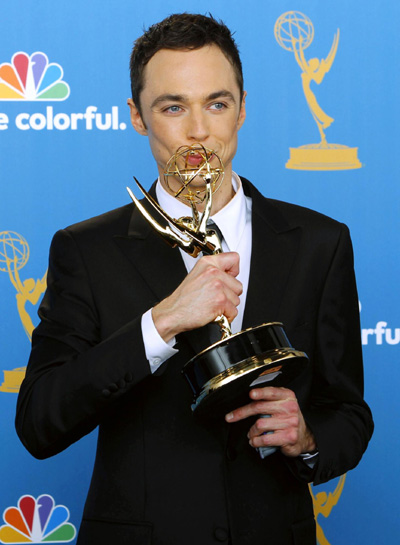 Jim Parsons accepts award for outstanding lead actor in a comedy series for 'The Big Bang Theory'