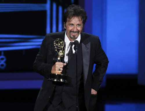 Al Pacino accepts award for outstanding lead actor in a miniseries or movie for 'You Don't Know Jack'