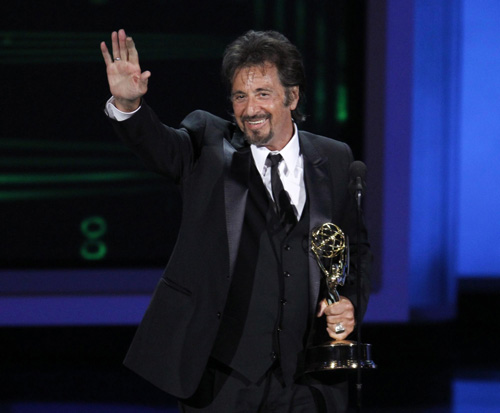 Al Pacino accepts award for outstanding lead actor in a miniseries or movie for 'You Don't Know Jack'