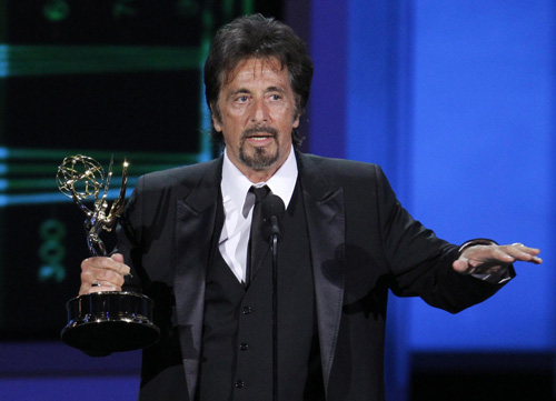 Al Pacino accepts award for outstanding lead actor in a miniseries or movie for 'You Don't Know Jack'