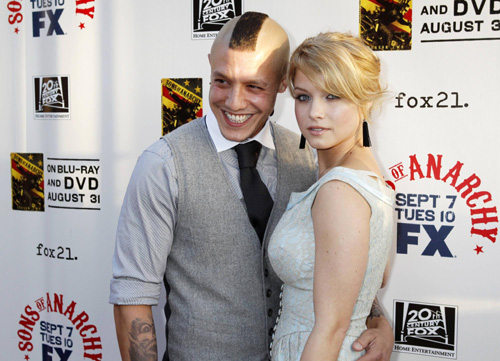 Celebs arrive at premiere screening of season three of 'Sons of Anarchy'