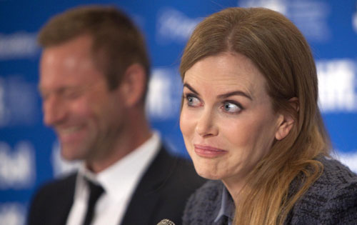 Nicole Kidman attends a news conference at 35th Toronto International Film Festival