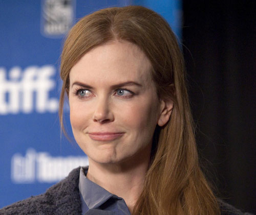 Nicole Kidman attends a news conference at 35th Toronto International Film Festival