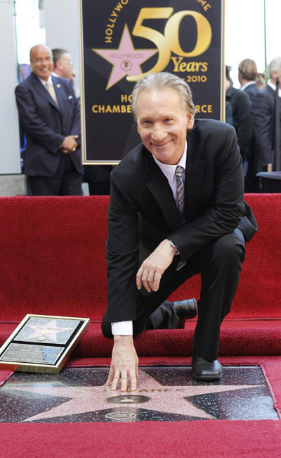 Hollywood comedian Bill Maher honored on Walk of Fame