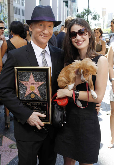 Hollywood comedian Bill Maher honored on Walk of Fame