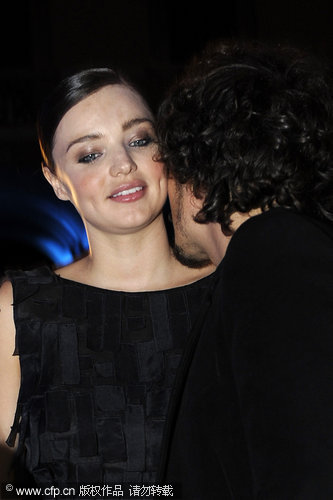 Orlando Bloom and Miranda Kerr in Milan for fashion week