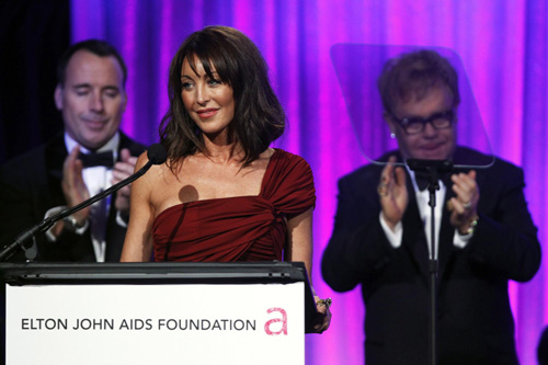 Elton John at a fund raising dinner for Elton John Aids Foundation