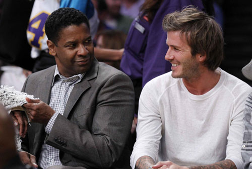 Justin Bieber watches NBA game between Los Angeles Lakers and Houston Rockets
