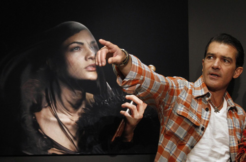 Antonio Banderas's presentation of his photo exposition 'Secrets on Black' in Madrid