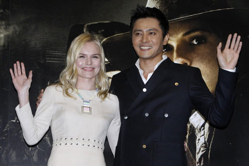 Media preview for new movie 'The Warrior's Way' at a theatre in Seoul