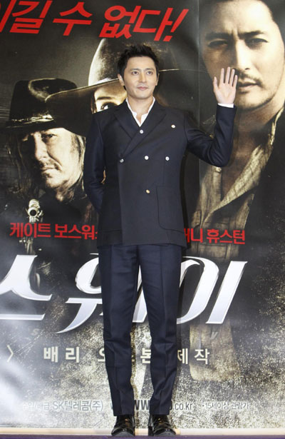 Media preview for new movie 'The Warrior's Way' at a theatre in Seoul