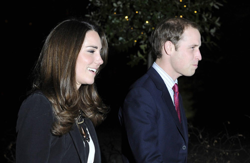 Britain's Prince William and his fiancee arrive at The Thursford Collection