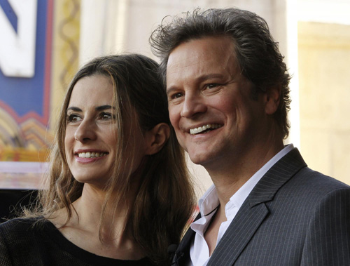 colin firth at ceremonies unveiling his star on hollywood walk