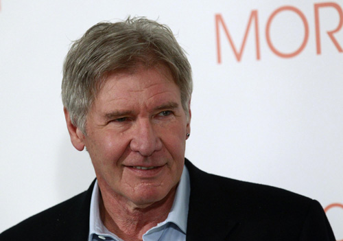 Harrison Ford and Rachel McAdams at a presentation of movie 'Morning Glory'