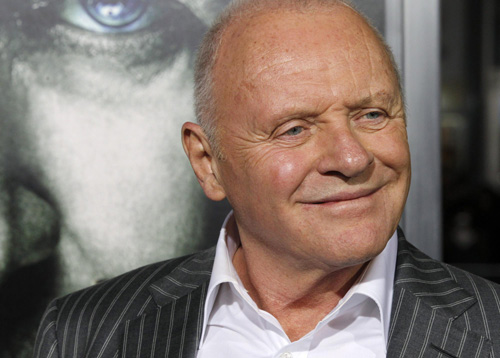 Anthony Hopkins at the film premiere of 'The Rite' in Hollywood