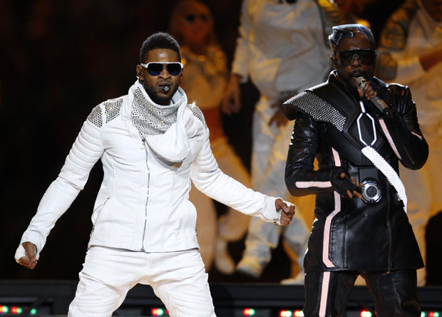 The Black Eyed Peas perform at Super Bowl XLV halftime show