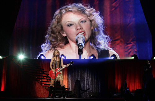 taylor swift speak now tour 2011. Taylor Swift performs during