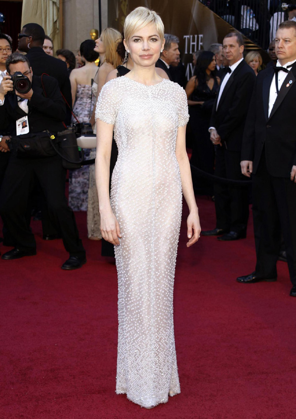 Best actress nominee Michelle Williams walks the red carpet at the 83rd Academy Awards