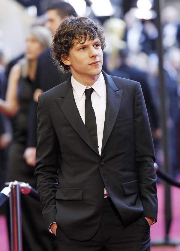 Jesse Eisenberg arrives at the 83rd Academy Awards