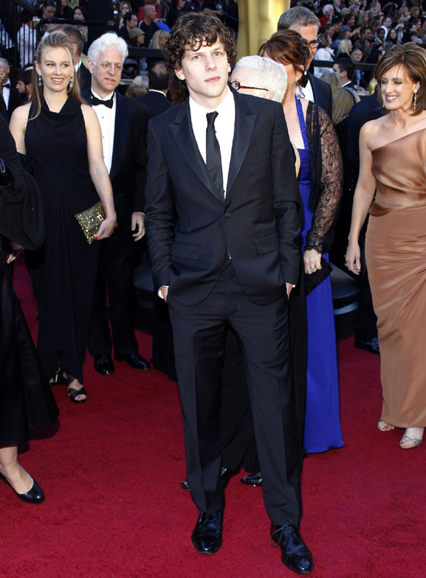 Jesse Eisenberg arrives at the 83rd Academy Awards