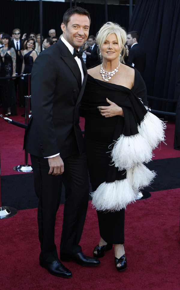 Hugh Jackman and his wife arrive at the 83rd Academy Awards
