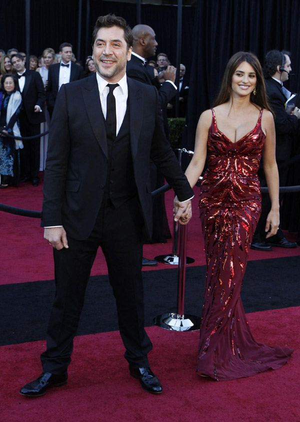 Spanish actor Javier Bardem, best actor nominee arrive at the 83rd Academy Awards