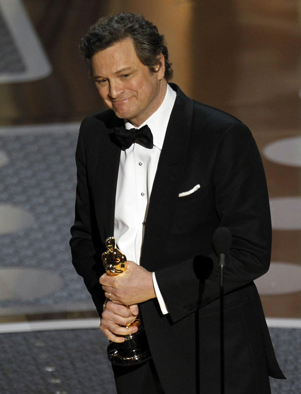Colin Firth wins the Oscar for best actor