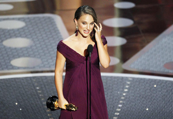 Natalie Portman wins the Oscar for best actress