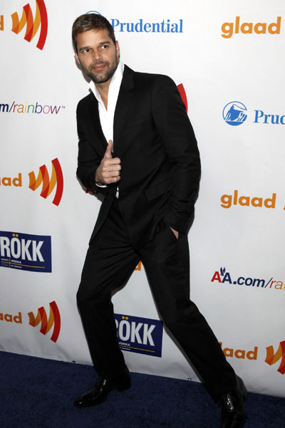 Ricky Martin attends the GLAAD Media Awards in Times Square