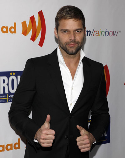 Ricky Martin attends the GLAAD Media Awards in Times Square