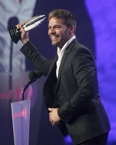 Ricky Martin attends the GLAAD Media Awards in Times Square